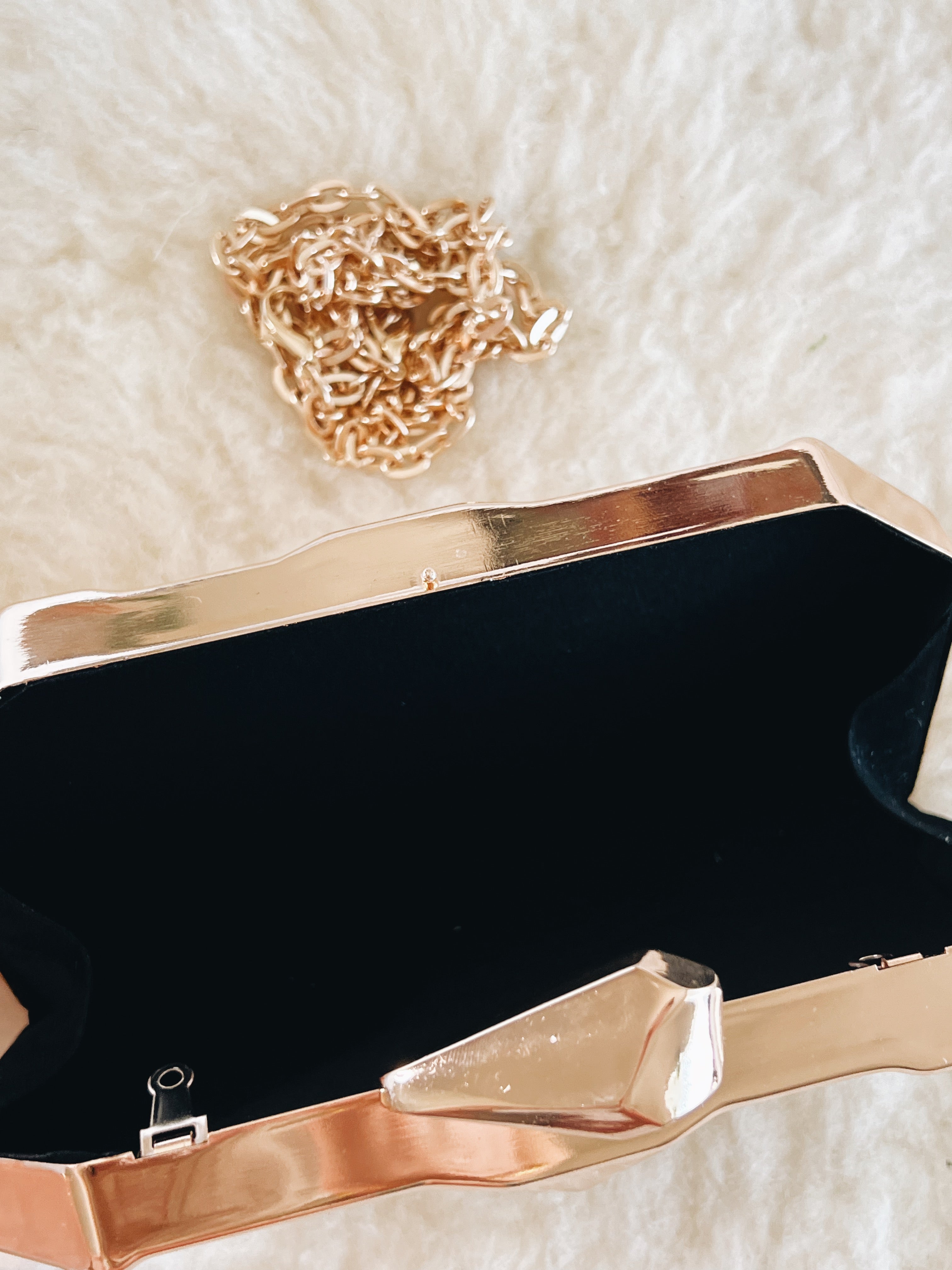 Geometric Gold Clutch