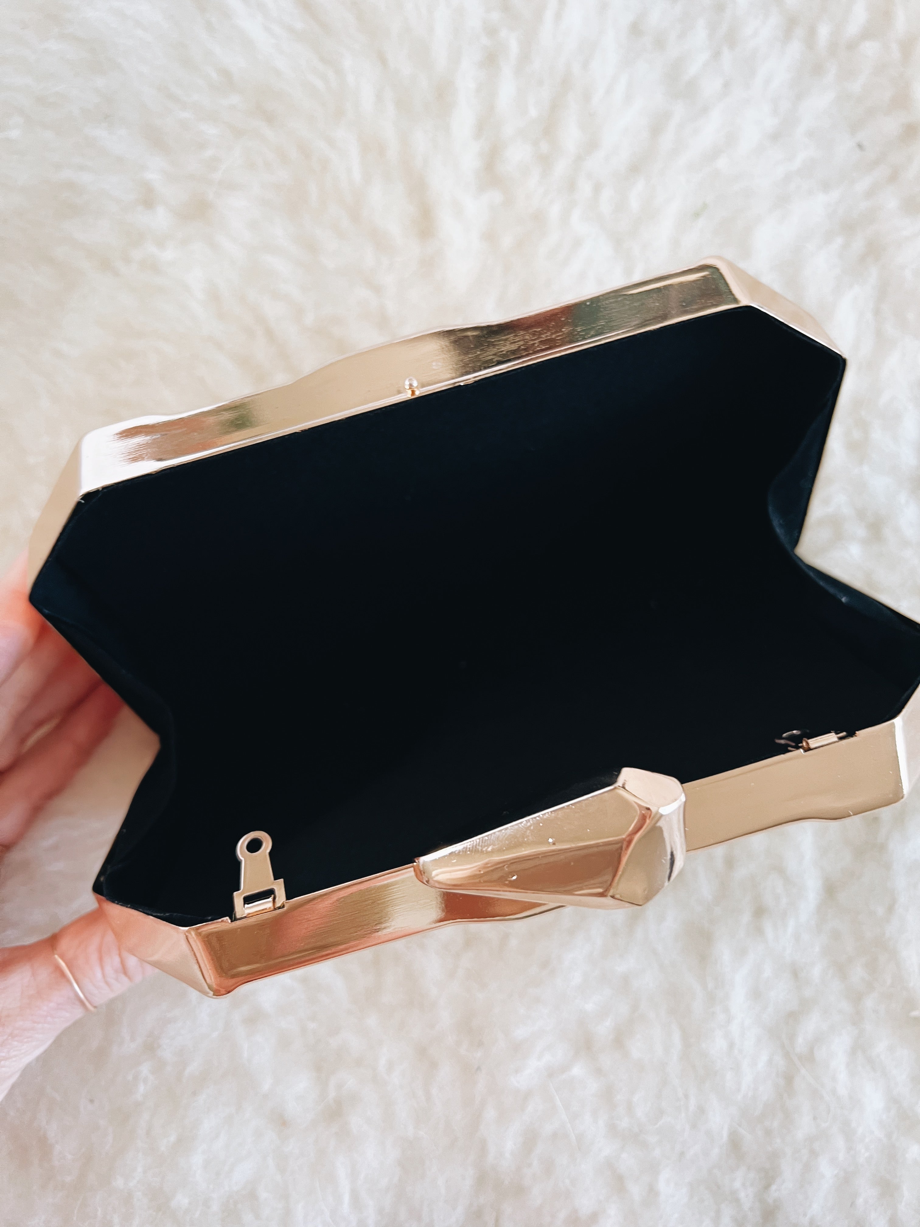 Geometric Gold Clutch