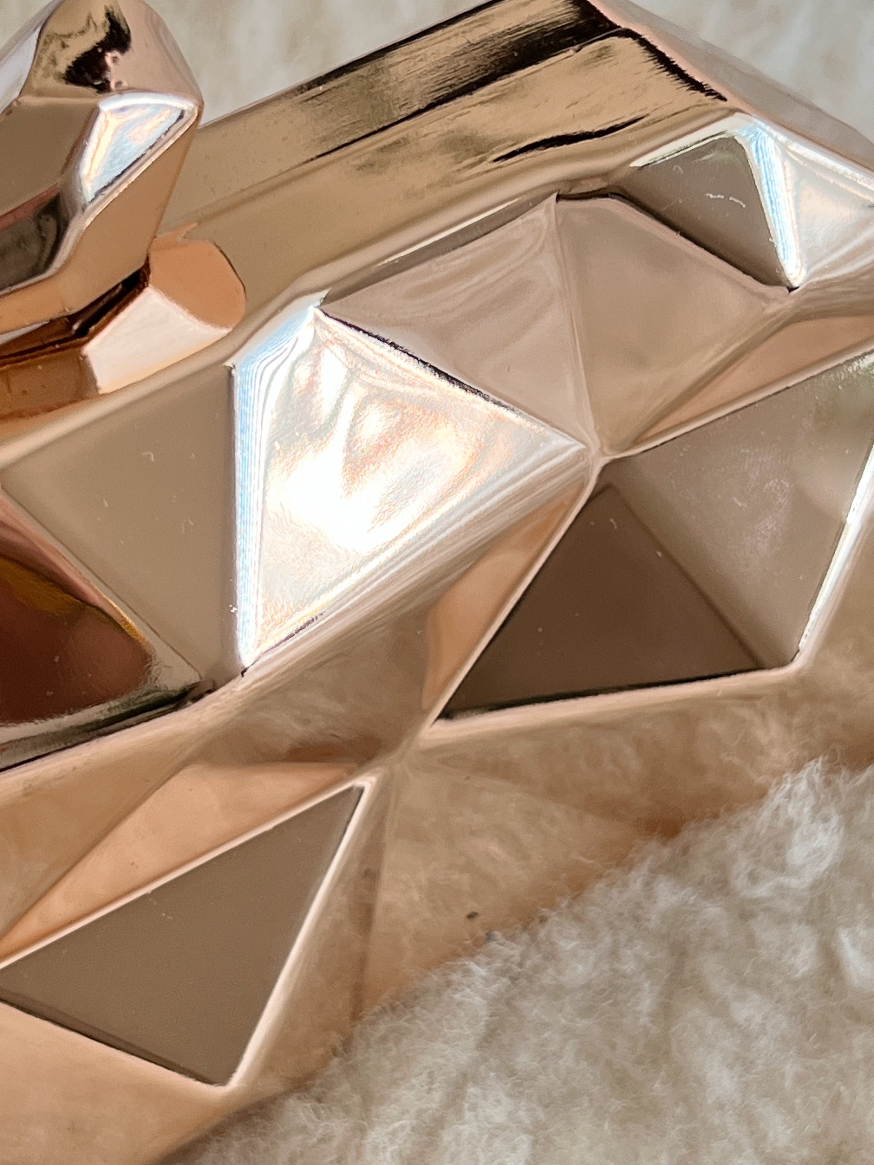 Geometric Gold Clutch