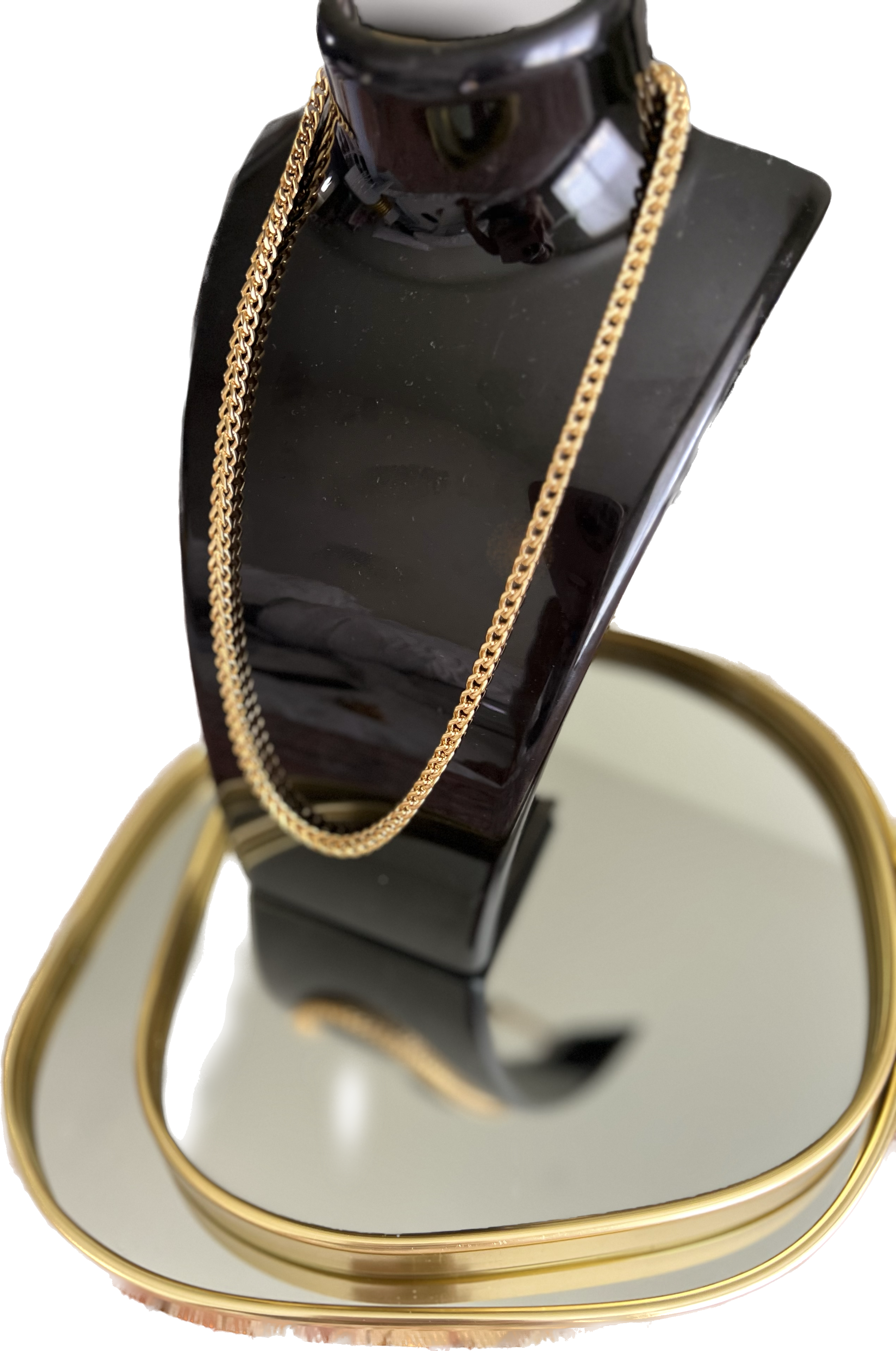18" Gold Box Chain Necklace